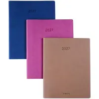 Brepols bureau agenda 2027 - TIMING [0.136] - COLORA - Bureau agenda - 1 week op 2 pagina's - Weekoverzicht - Roze - 17.1 x 22 cm