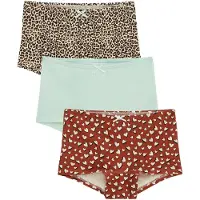 We fashion hipsters met print (set van 3) Slip Beige Meisjes Katoen All over print - maat 134/140