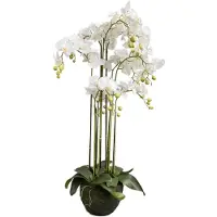 Oosterik Home Orchidee wit in pot H 120 cm kunstplant
