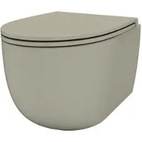 Qeramiq Élan Wandcloset - 53x36cm - diepspoel - rimless - mat sabia (taupe) SW1467738