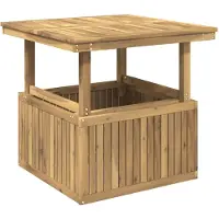 vidaXL Tuin-eettafel van massief acaciahout, in hoogte verstelbaar