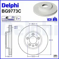 Delphi BG9773C Remschijf