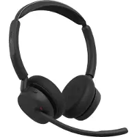 Jabra Evolve3 45 Stereo, LINK 390c, UC On Ear headset Bluetooth, Draadloos Zwart