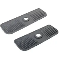 Tlily 2 STUKS Keuken Siliconen Kraan Mat Kraan Water Catcher Mat Sink Pad Aanrecht Beschermer Badkamer, Grijs
