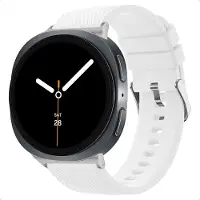 IMoshion Flexibel Siliconen bandje voor de Samsung Galaxy Watch 9 (40/44mm) / Watch 8 (40/44mm) / Classic (46mm) - Wit