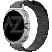 Accezz Nylon Alpine bandje voor de Samsung Galaxy Watch Ultra 2 (2026) / Ultra (2024/2025) - Dark Grey