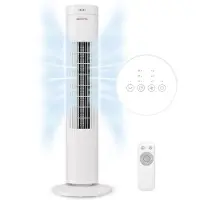Auronic Torenventilator 76,4 cm - 60° Oscillatie - 3 Snelheden - 35W - Wit