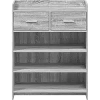 vidaXL Schoenenkast 73,5 x 36 x 92 cm Bewerkt hout Grijs Sonoma