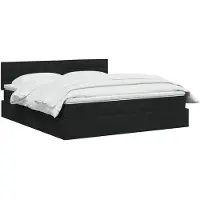 vidaXL LED-bed met opbergruimte en matras, zwart, 160 x 200 cm, met stoffen bekleding