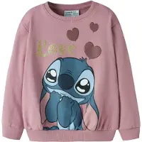 Name it Sweatshirt 'NMFANSA STITCH' cyaan blauw / goud / mauve / zwart