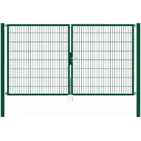 Alberts 649074 Dubbele poort Flexo met toebehoren, groen, breedte 300 cm, hoogte 160 cm
