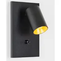 Ks Verlichting - wandlamp - mila - bedlamp - zwart - dimmer - GU10 - aluminium - richtbaar