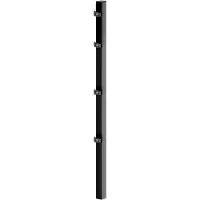 Alberts 689384 Hekpalen met klembeugel en toebehoren, zwart, lengte 1500 mm, 60 x 40 mm