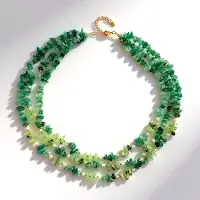 Cavill - Luxe Verstelbare Halsketting - 925 Sterling Zilver - Groene Onyx 2.68 Ct & Prehniet 1.03 Ct - Drievoudig Gevlochten - Elegante Dames Sieraden