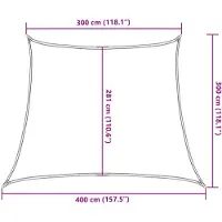 vidaXL Zonnezeil 160 g/m² trapezium 3/4x3 m HDPE blauw