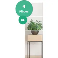 Luft XL Plakspiegel 30x50 - 4 stuks - Zelfklevende - Plakspiegels - Hollywood make up spiegel - Deur - Spiegel - Folie - Badkamer - Grote - Sticker - Pas - Wand - Spiegel