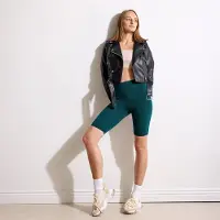 Merry Style MS-MS10-145-LE Dames Leggings - Sport - Vrijetijdsbroek - Kort - Viscose - Sporbroek - Yogabroek - Smaragdgroen - L