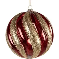 Clayre & Eef Kerstbal Overig Ø 20x20 cm Rood Glas Kerstballen