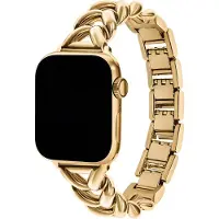 123Watches bandje Lisa - staal - goud - 44 · 45 · 46 & 49 mm - Geschikt voor Apple Watch series 1/2/3/4/5/6/7/8/9/10/11/12/SE/SE2/SE3/Ultra/Ultra 2/Ultra 3/Ultra 4