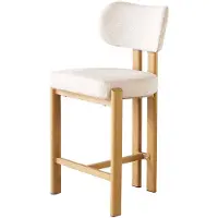 Lizzely Garden & Living Barkruk Japandi beige Naomi lichtbruin minimalistische barstoel japanse stijl