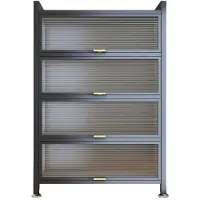 FOXSPORT Keukenkasten - Vrijstaande Keuken Opbergkast - Keukenonderkasten met opklapbare deuren - Dressoir - Kast - Keuken - Huiskamer - 60x32x144cm