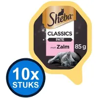 Sheba 10x - Classic Paté Zalm - Kattenvoer Natvoer - 85g