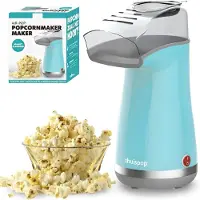 Vali Popcorn Machine - Popcorn Maker - Popcornmaker - Lichtblauw - 16cm x 20cm x 28cm