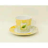 Lubiana TRAPO Espresso Kopje met Schotel 100ml - Wit Porselein