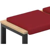 vidaXL Bankkussen 4 st Kunstleer Wijnrood Diepte 35 cm