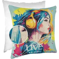 ANRO Music Sierkussen 40x40 cm - Gobelin - Inclusief vulling