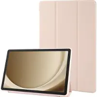 Mobigear Tablethoes geschikt voor Samsung Galaxy Tab A11 Plus Hoes TPU,Kunstleer | Tri-Fold Gel Bookcase - Roségoud