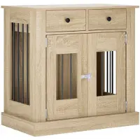 vidaXL Hond kennel meubel Sonoma Eiken 80 x 47,5 x 80 cm Bewerkt hout