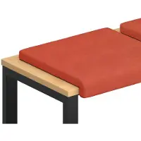 vidaXL Bankkussen 2 st corduroy Rood Oranje Diepte 35 cm