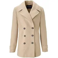 Aniston | Dames | Korte Mantel | Double Breasted | Reverskraag | Beige | Maat 42