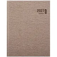Brepols bureau agenda 2027 - ECOTIMING [0.180] - KAZAR - Bureau agenda - 1 week op 2 pagina's - Weekoverzicht - Bruin - 17.1 x 22 cm