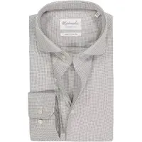 Michaelis slim fit heren overhemd - twill - groen - Strijkvrij - Boordmaat: 41 (EU maat: L)