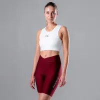Acelera Intermediate Fietsshort Dames met Zeem Rood - Fietsbroek - Wielrenbroek - Wielerbroek - Mountainbike - Bibshort - Spinning - Fietskleding - Koersbroek - Kort - Dames - Maat XL