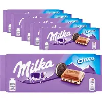 Milka 6 Repen chocoladereep met Oreo á 100 gram - Voordeelverpakking Snoepgoed