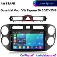 AWESAFE Autoradio - Geschikt Voor Volkswagen VW Tiguan 5N 2007 t/m 2016 - Draadloos Carplay Android Auto - Linux systeem - Touchscreen - Bluetooth Wifi - 2007 2008 2009 2010 2011 2012 2013 2014 2015