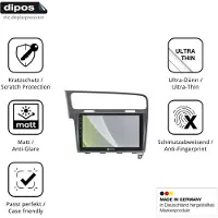 Dipos – 2x Matte Beschermfolie geschikt voor Dynavin D9-3B Premium Flex 10.1 Inch | Krasbestendige & antireflecterende Screenprotector Ultra-Thin