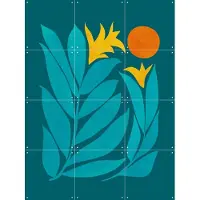 IXXI Community Garden After Dark, Kristian Gallagher & Various - 60 x 80 cm - Gratis ophangtool - Grote wanddecoratie en posters - Pop art, Kleurrijk