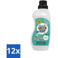 Marcel's Green Soap 12 x - Wasverzachter - Perzik & Jasmijn - Zachte frisheid - 30 Wasbeurten - 750 ml - Wasverzachter - Biologisch Wasmiddel - Milieuvriendelijk - Vegan - Wasverzachter Perzik