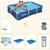 Bestway Steel Pro, rechthoekig zwembad - 300x201x66 cm - 7-delig - S22247