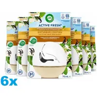 Air Wick Active Fresh Vanille & Kamperfoelie – 6 x 75 ml – Continue Geurverspreider – Tot 55 Dagen Frisheid