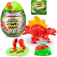 Zuru Smashers Mini Jurassic Light Up - Met 3 verassingen - Surprise Ei - Actiefiguur - Dinosaurus