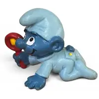 Schleich Blauwe baby smurf figuurtje - De smurfen, 4,5 cm - - De smurfen speelfiguurtje