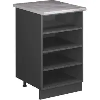 Vicco Keukenrek Fame-Line Antraciet 50 cm, WB Marmer, Model 65821