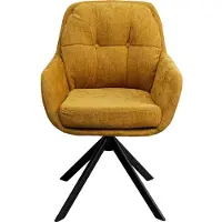 Kare design Draaistoel met armleuningen Molly geel