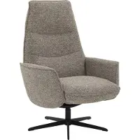 Goossens Fauteuil Tusla - Met Armleuning - Stof - Bruin