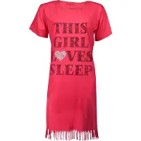 Temptation Dames Nachthemd - Met Franjes - Rood - Maat M